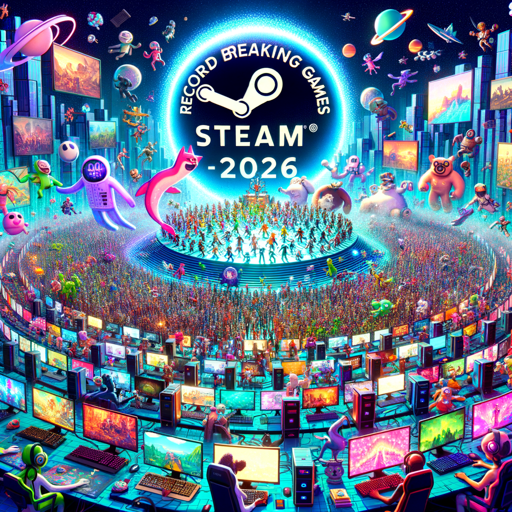 recordes na Steam illustration for Jogos que bateram recorde de jogadores na Steam em 2026
