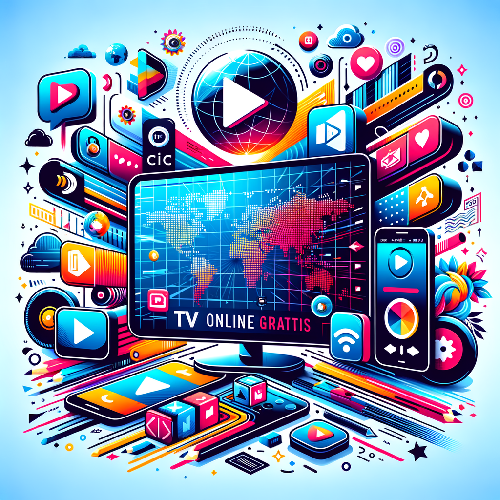 Illustration of TV Online Gratis: Mejores Canales, Apps y Cómo Ver