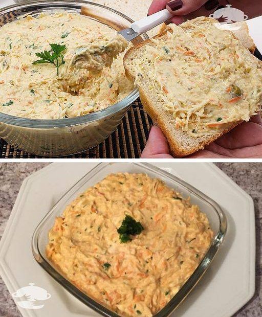 Patê de frango cremoso super delicioso